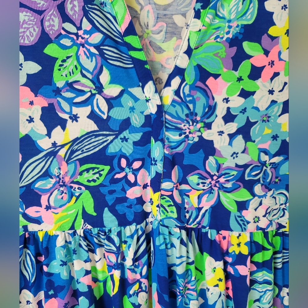 Lilly Pulitzer Vibrant Floral Long Sleeve Dress - Reposhed Item - Picture 7 of 14